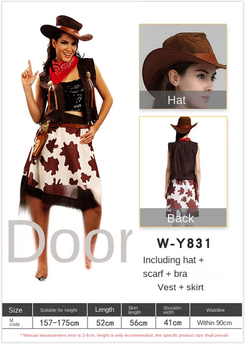 Halloween Costumes, Western Performances for Boys and Girls, Adult and Child Parent-Child Annual Party Performance Sets