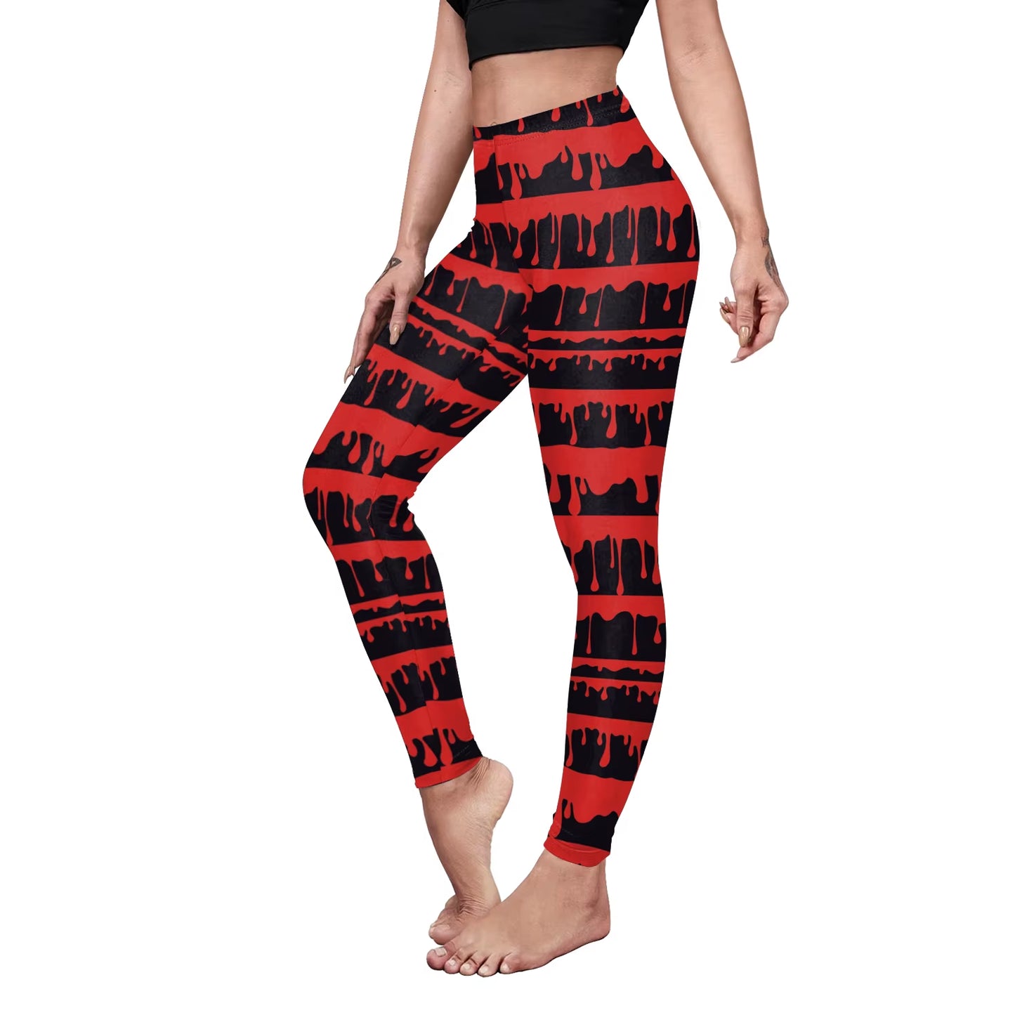 VIP FASHION Halloween Cosplay Leggings for Women Skull 3D Print Pants Slim Sexy Tights Fitness Workout Trousers Carnival Bottom