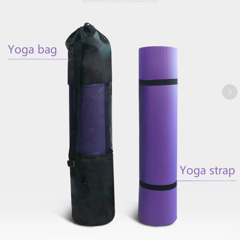 10MM Thickened Non-Slip NBR Yoga Mat for Beginners Gym Fitness Exercise Pad Bodybuilding Dance Mat Home Use Baby Crawl with Bag