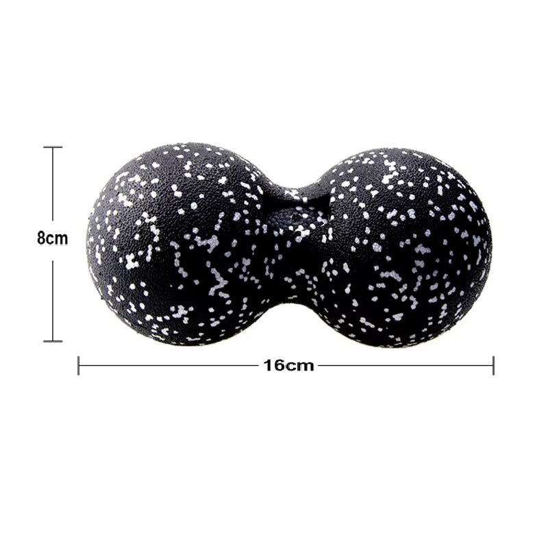 Peanut Fitness Massage Ball Set Yoga Roller Double Lacrosse Mobility Ball for Myofascial Physical Therapy Deep Tissue Massage