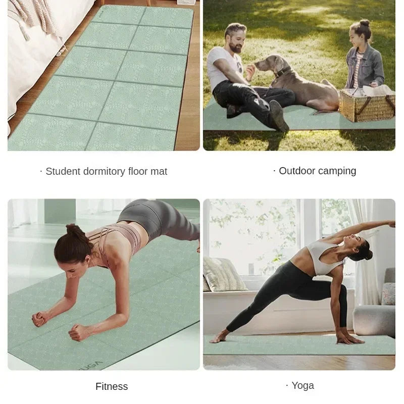 Aliexpress Collection Foldable Yoga Mat Eco Friendly TPE Folding Travel Fitness Exercise Mat Double Sided Non-Slip for Yoga