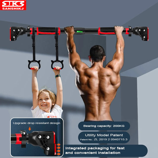 New anti Drop Indoor Pull-Up Bar Home No Punching Wall-Mounted Pull up Bar Corridor Fitness Horizontal Bar