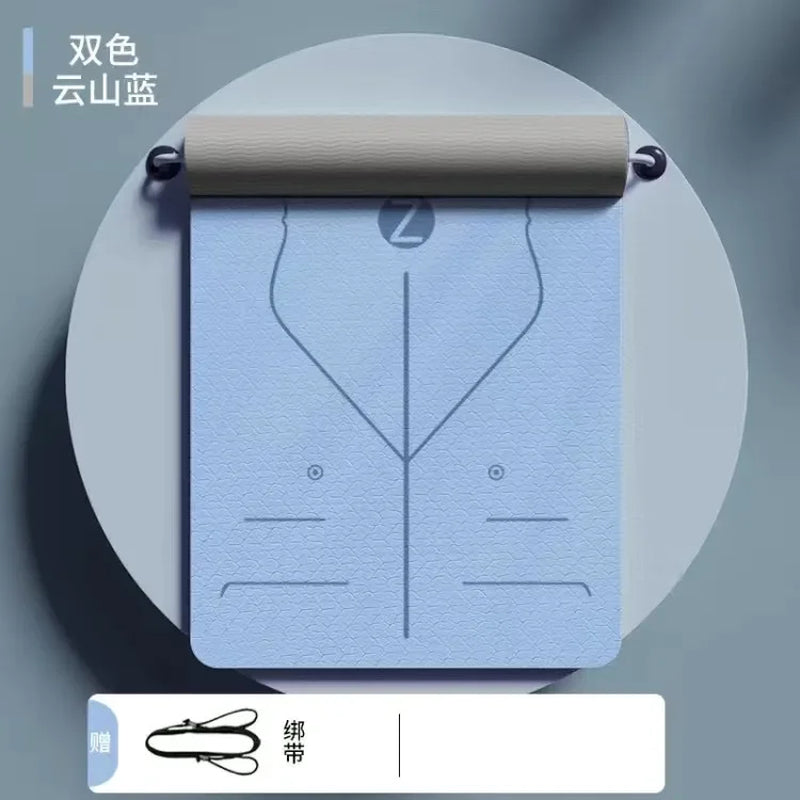 Widened TPE Yoga Mat Thickened anti Slip Dance Fitness Mat Household Silent Shock Absorption Sports Jump Rope Mat Slight Defects