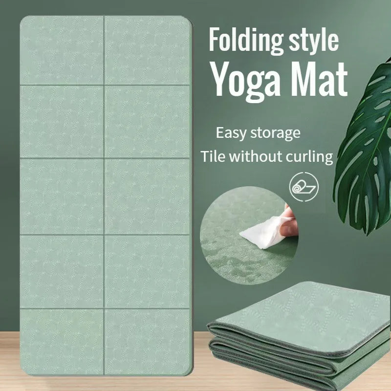 Aliexpress Collection Foldable Yoga Mat Eco Friendly TPE Folding Travel Fitness Exercise Mat Double Sided Non-Slip for Yoga