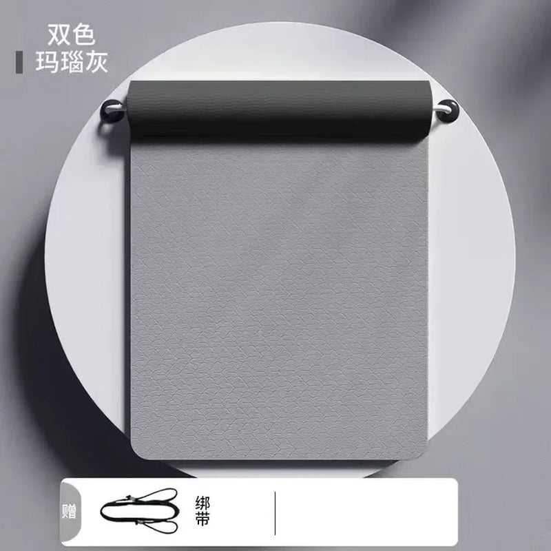 Widened TPE Yoga Mat Thickened anti Slip Dance Fitness Mat Household Silent Shock Absorption Sports Jump Rope Mat Slight Defects