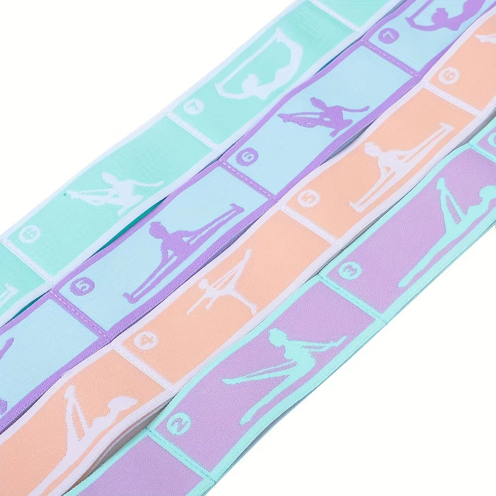 Yoga Stretch Strap, Sports Exercise Resistance Bands for Dance, Gymnastics, Workout, Pilates Stretch Belt for Physical Therapy