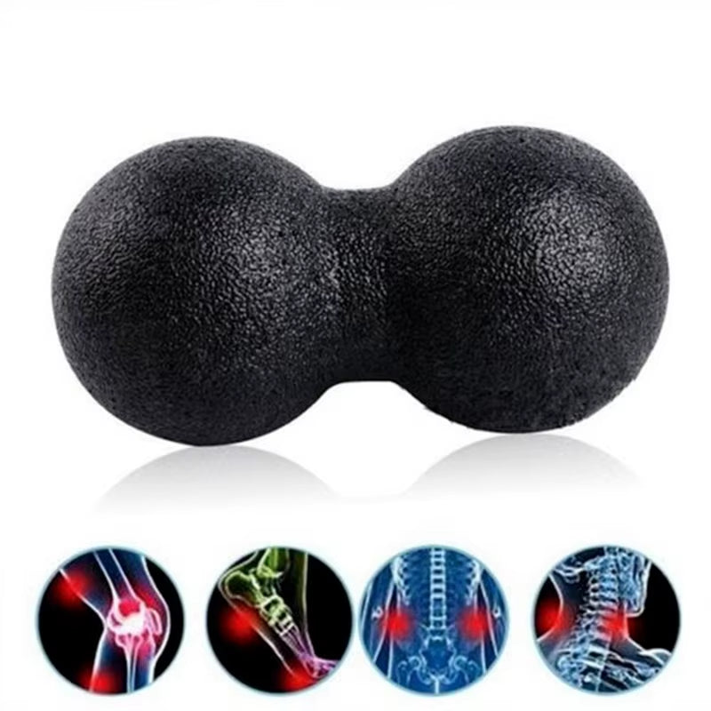 Peanut Fitness Massage Ball Set Yoga Roller Double Lacrosse Mobility Ball for Myofascial Physical Therapy Deep Tissue Massage