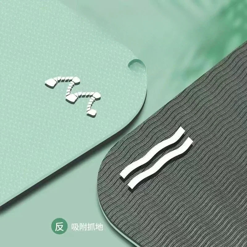 Widened TPE Yoga Mat Thickened anti Slip Dance Fitness Mat Household Silent Shock Absorption Sports Jump Rope Mat Slight Defects
